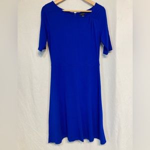ANN TAYLOR STRETCHY DRESS ELECTRIC BLUE SIZE 6